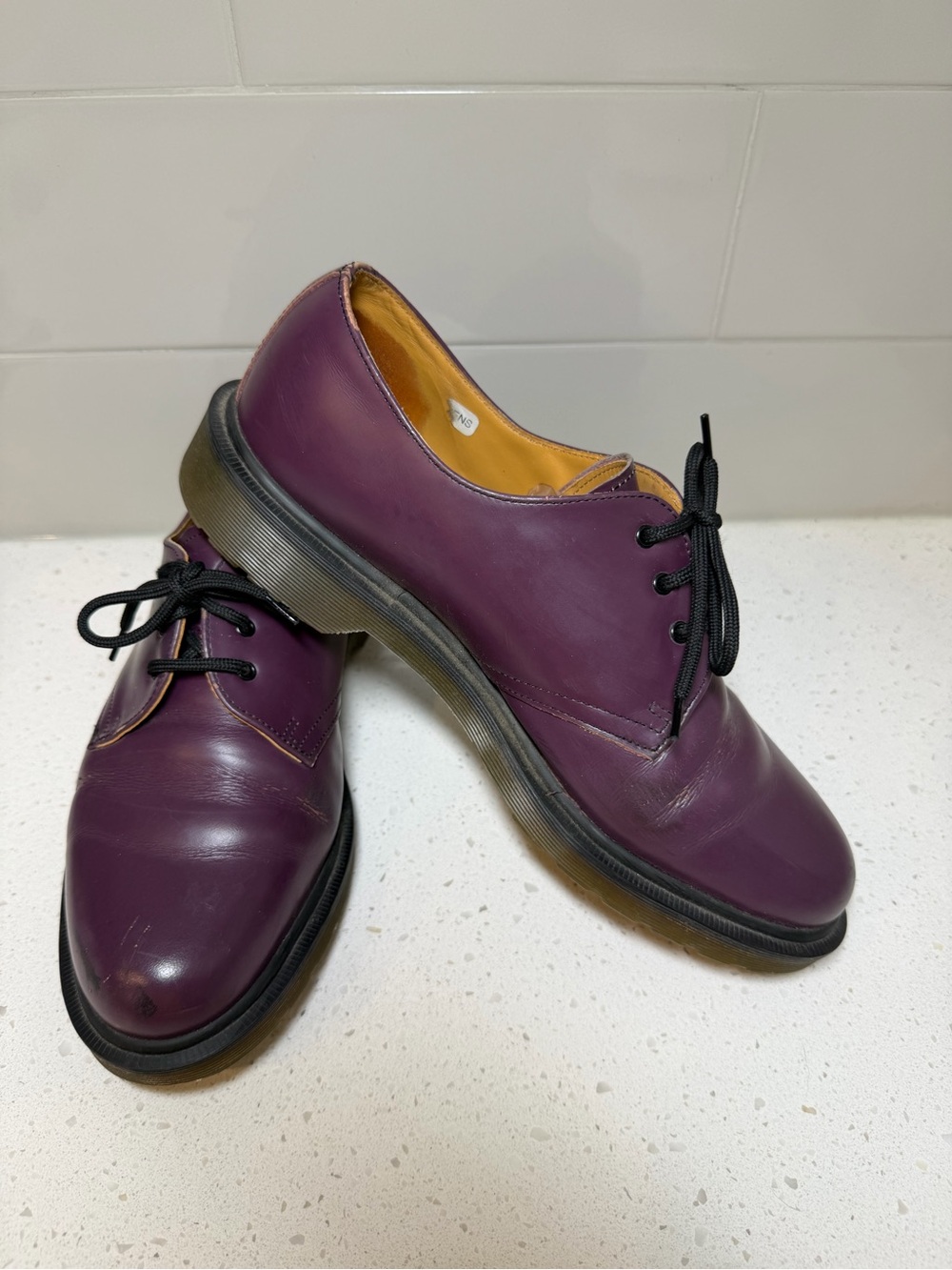 Dr. Martens 1461 Made In England Purple Derbies US 9 UK 8 VINTAGE shoes men’s - Picture 9 of 16